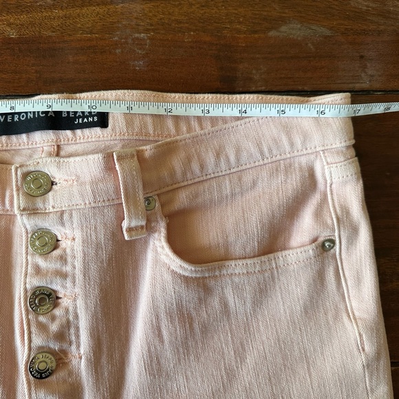 Veronica Beard Debbie Skinny Jeans 10” High Rise Millennial Pink Size 31 - Picture 11 of 12